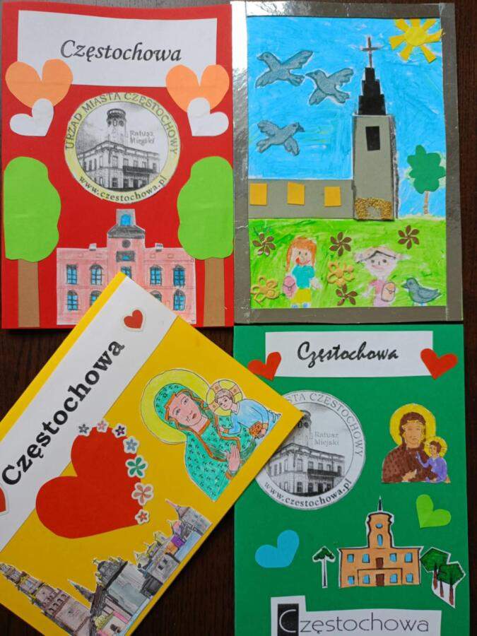 Wyniki międzyszkolnego konkursu plastycznego „Pocztówka z Częstochowy”